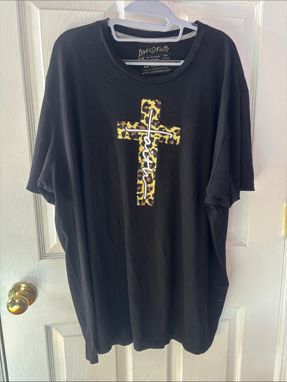 Black Faith Cross Graphic Tee